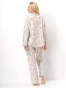 Piżama Key LNS 567 B25 dł/r 2XL-4XL rozpinana damska